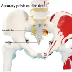 Flexible Spine Model With Femur Heads, Nerves, Occipital Plate And Painted Muscles Origins & Insertion Points